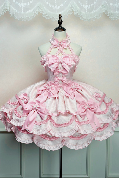 [pre-order Deadline: April 3] Sweet Ruffled Lolita Princess Ribbon Dress