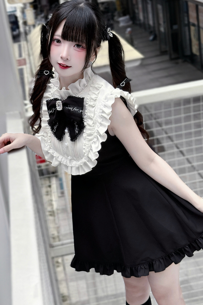 Rose Princess Off-the-shoulder Ruffle Ribbon Top