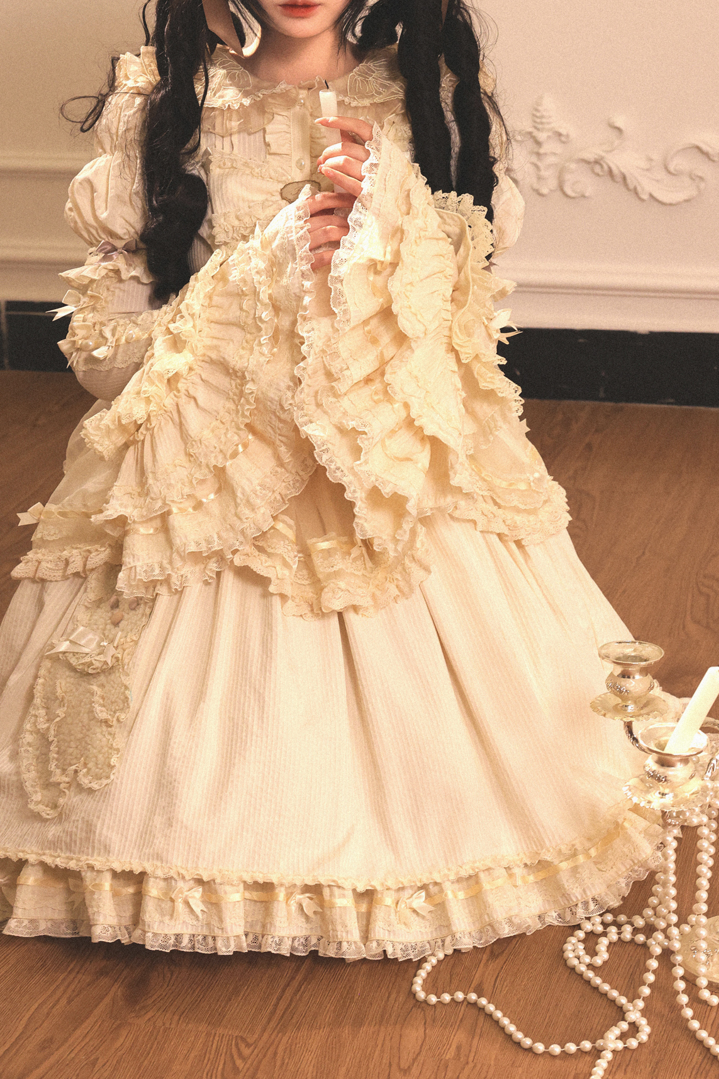 Briana Bear Print Dream Doll Lolita Dress + Jsk + Skirt + Shirt + Petticoat