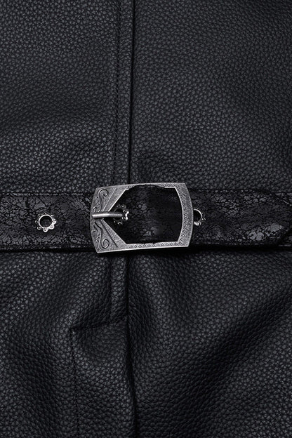 Black Rivet Buckle Gothic Vest