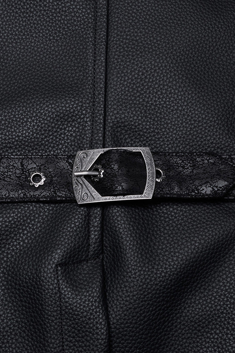 Black Rivet Buckle Gothic Vest