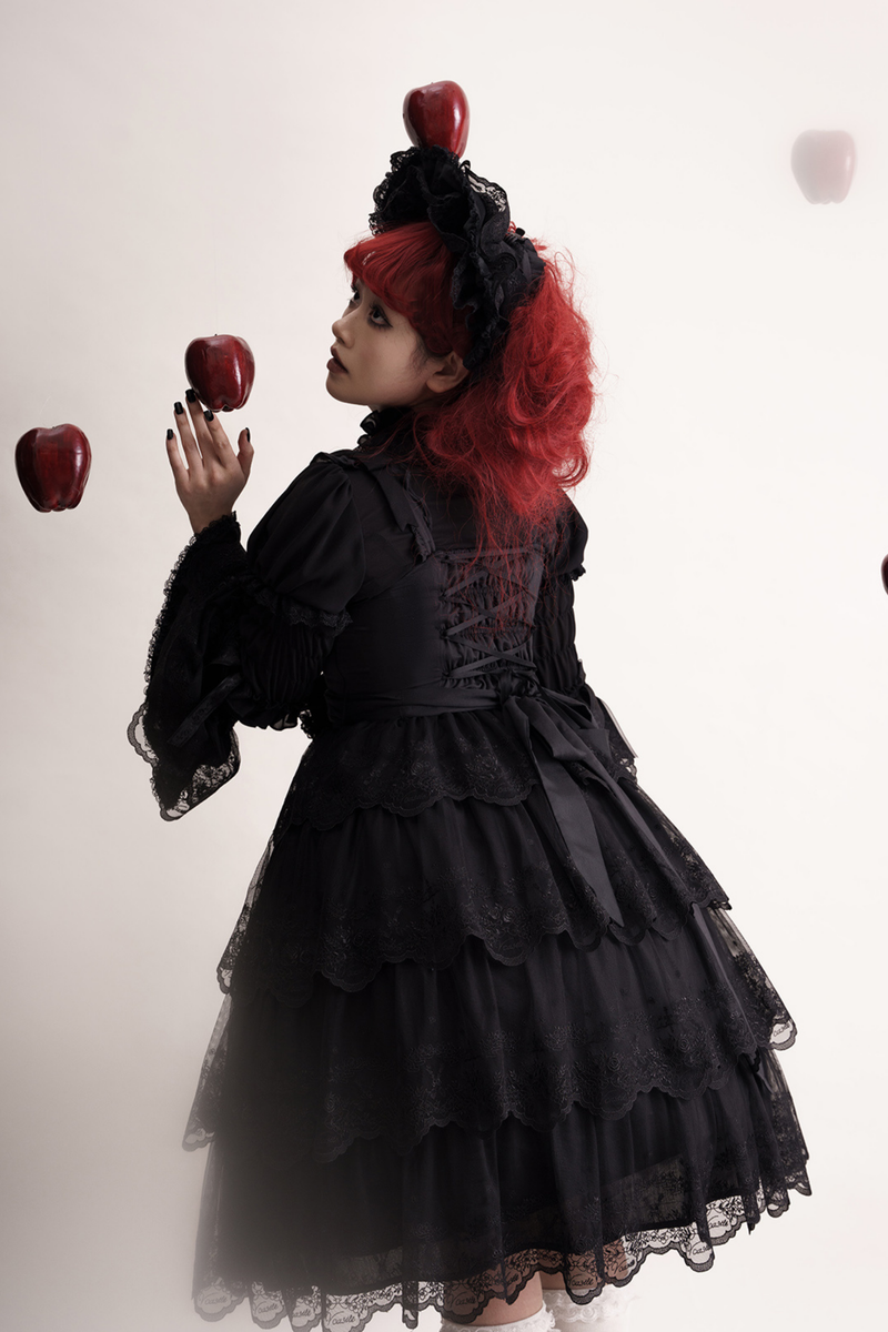 Flower Banquet Princess Sleeve Shirt + Ruffle Lolita Dress