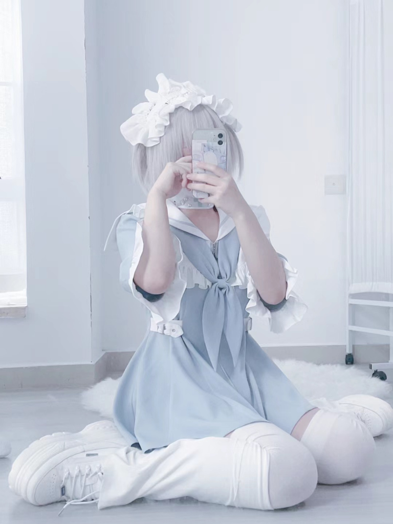 [angel Style] Aqua Medical Dress + Shorts Set
