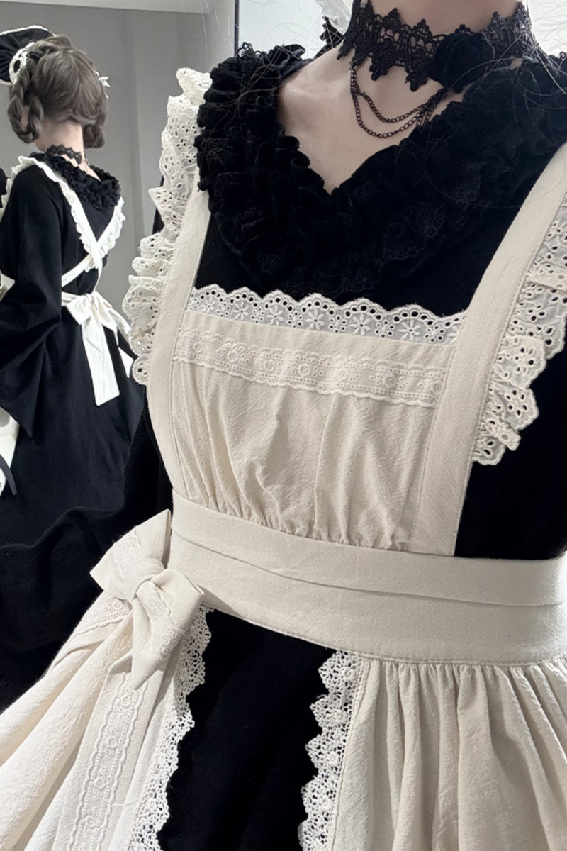 [pre-order] Gothic Doll Lolita Dress + Lolita Apron