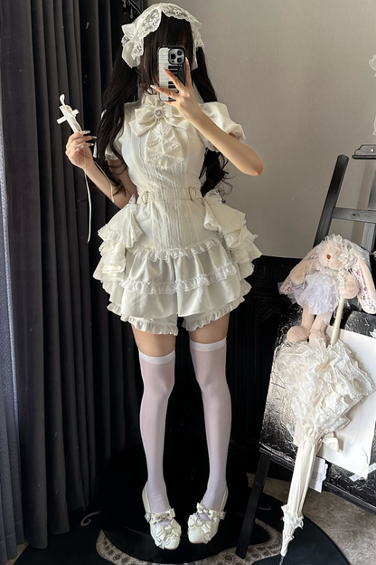 Puff Sleeve Gothic Style Top + Pants