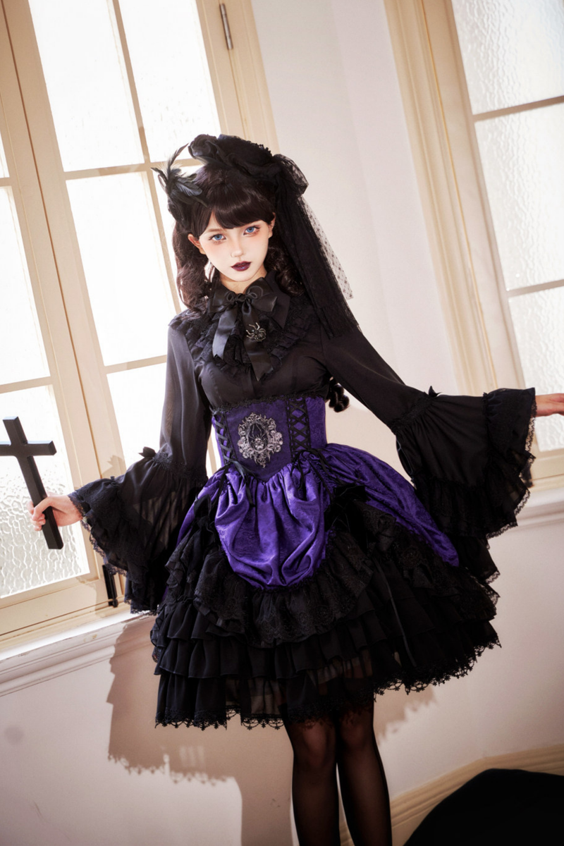 Moon River Gothic Skirt + Cape + Top + Bow