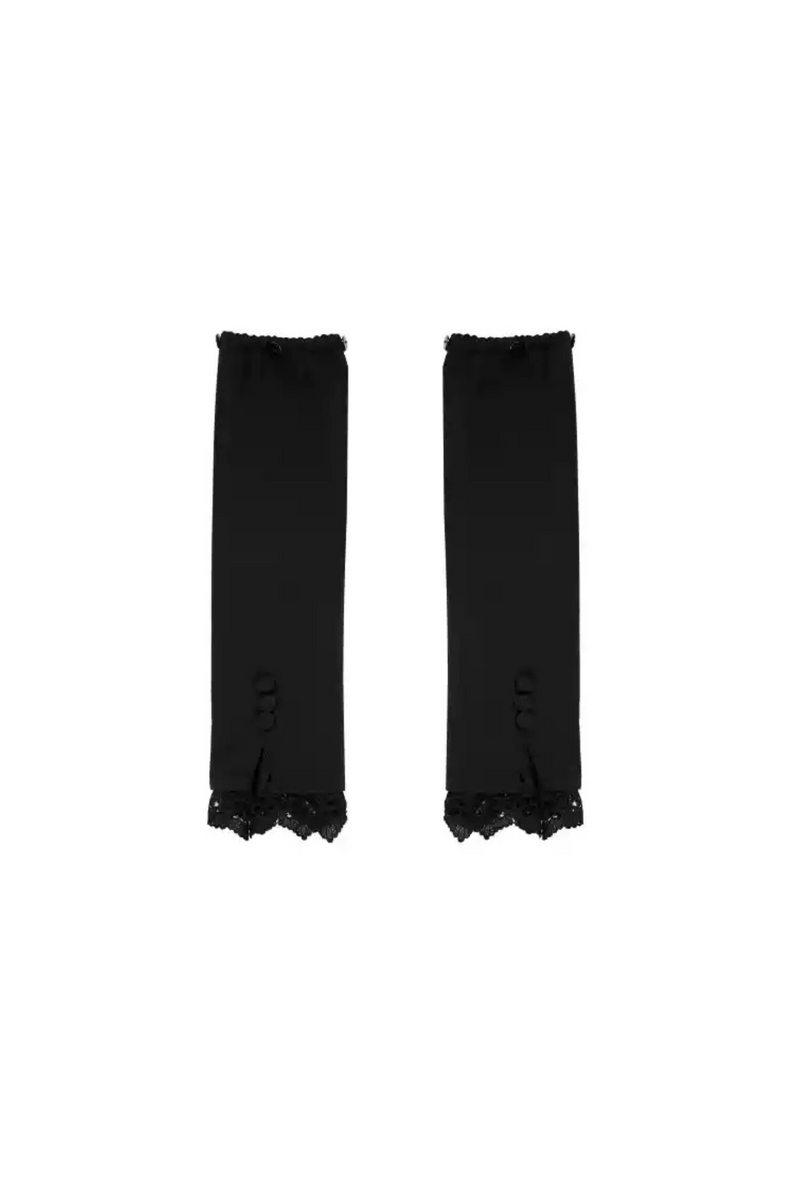[pre-order] Dark Sweet Lolita Dress + Faux Collar + Necklace + Jacket + Ribbon + Sleeve + Fur Shawl