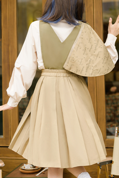Retro College Shirt + Skirt + Ribbon