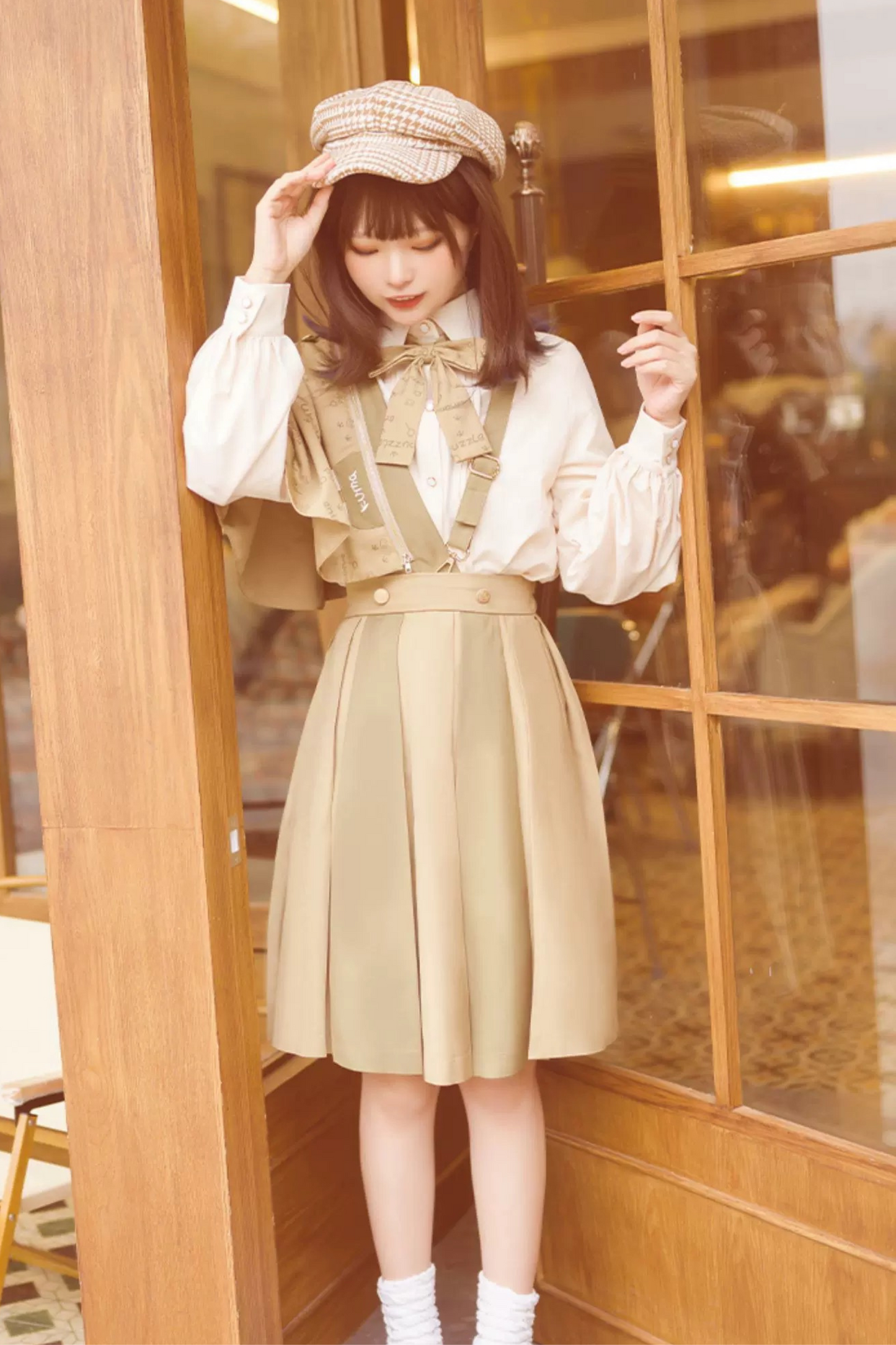 Retro College Shirt + Skirt + Ribbon