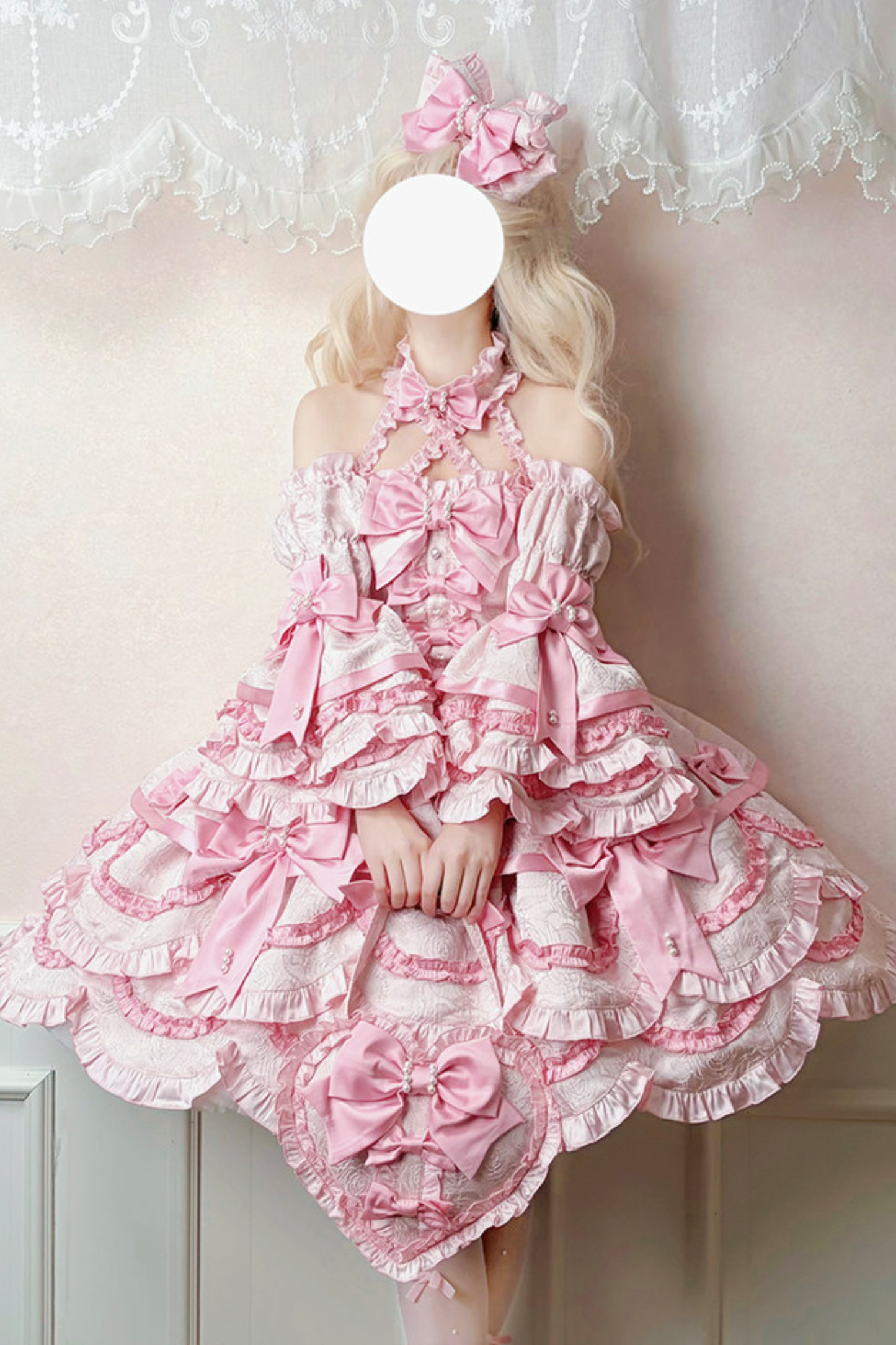 [pre-order Deadline: April 3] Sweet Ruffled Lolita Princess Ribbon Dress