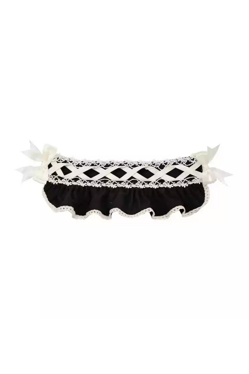 [pre-order] Dark Doll Lolita Dress + Apron + Ribbon + Headband