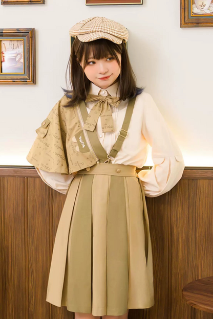 Retro College Shirt + Skirt + Ribbon