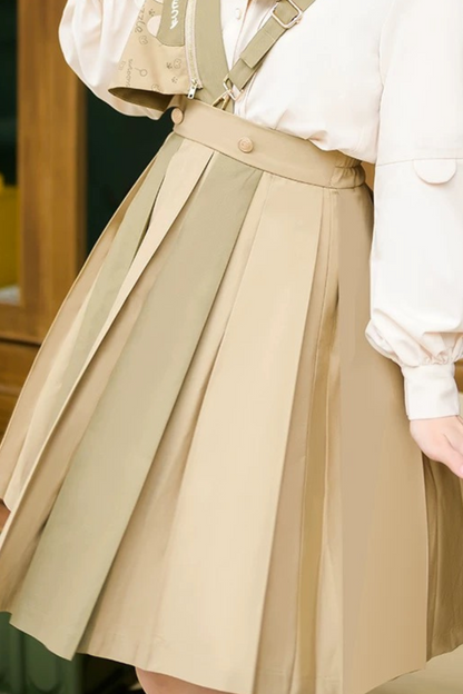 Retro College Shirt + Skirt + Ribbon