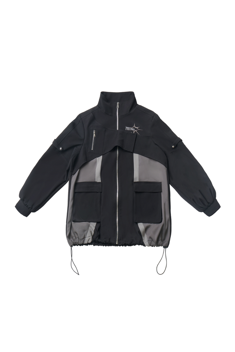 Black Cargo Anti-wrinkle Jacket Set