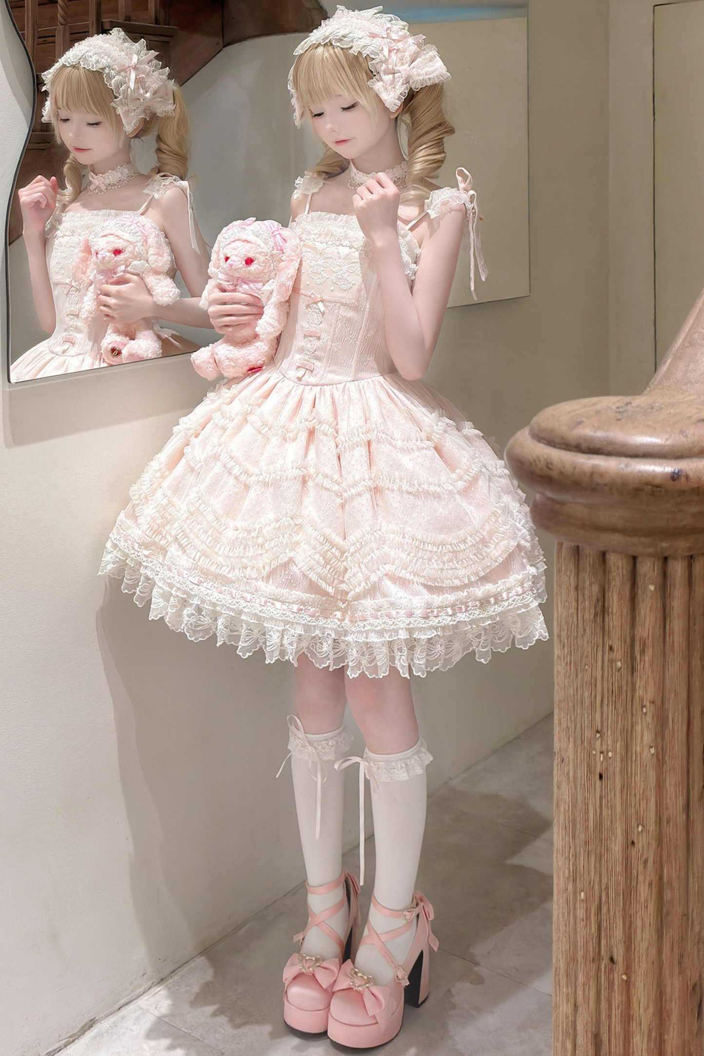Sweet Jenny Lolita Jumper Skirt + Necklace + Hat + Headband