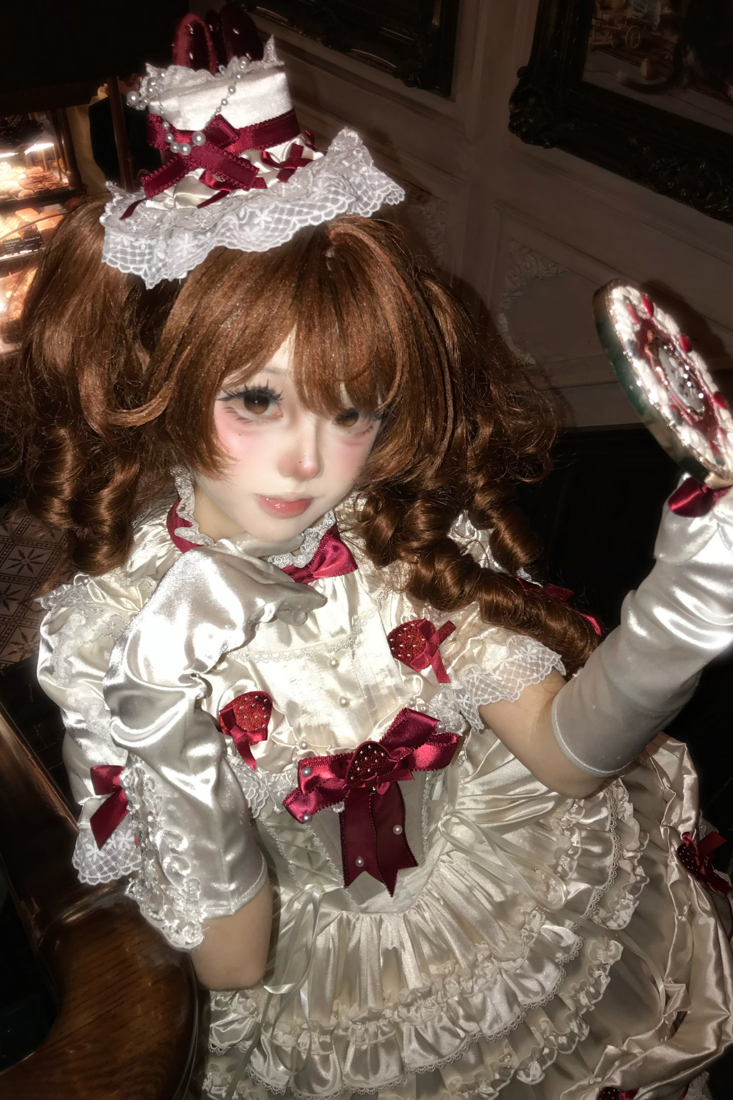 [pre-order Deadline: March 29] Cream Strawberry Lolita Dress