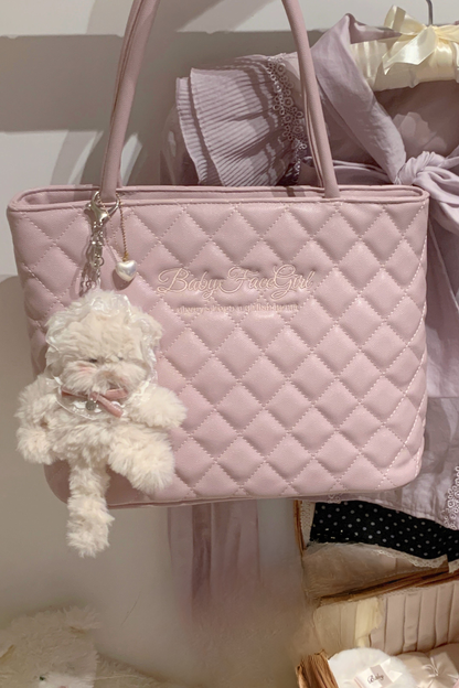Sweet Quilted Tote Bag
