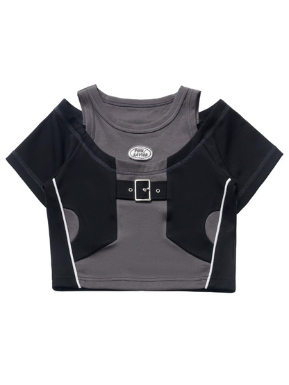 Wind Stream Lapel Paneled Suit