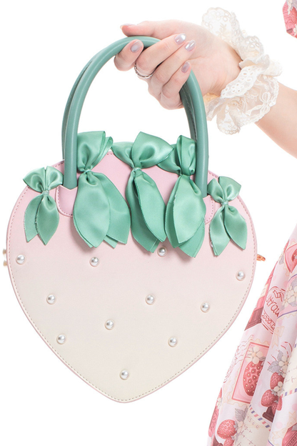 Strawberry Pearl Bow Handbag