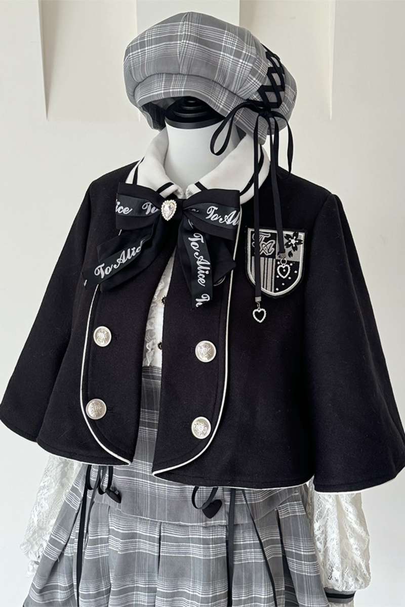 Detective Academy Plaid Dress + Pants + Cape