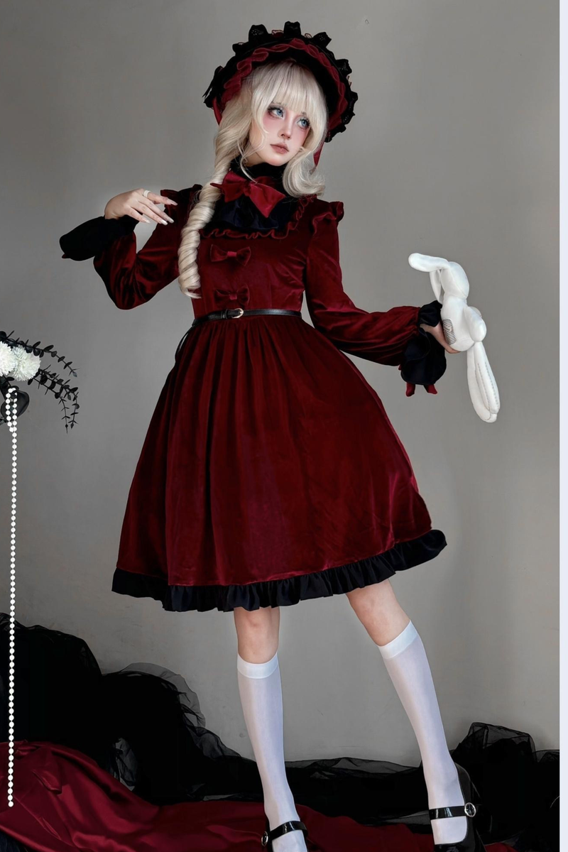 Gothic Dark Doll Dress + Bag