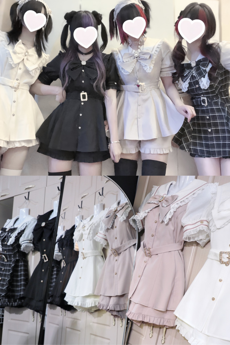 [pre-order] Dark Sweet Sailor Top + Ruffled Shorts