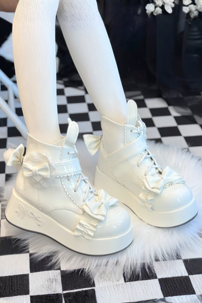 Rabbit Tail Lolita Boots