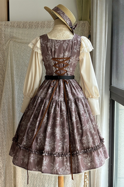 Sketch Wild Rose Lolita Jumper Skirt
