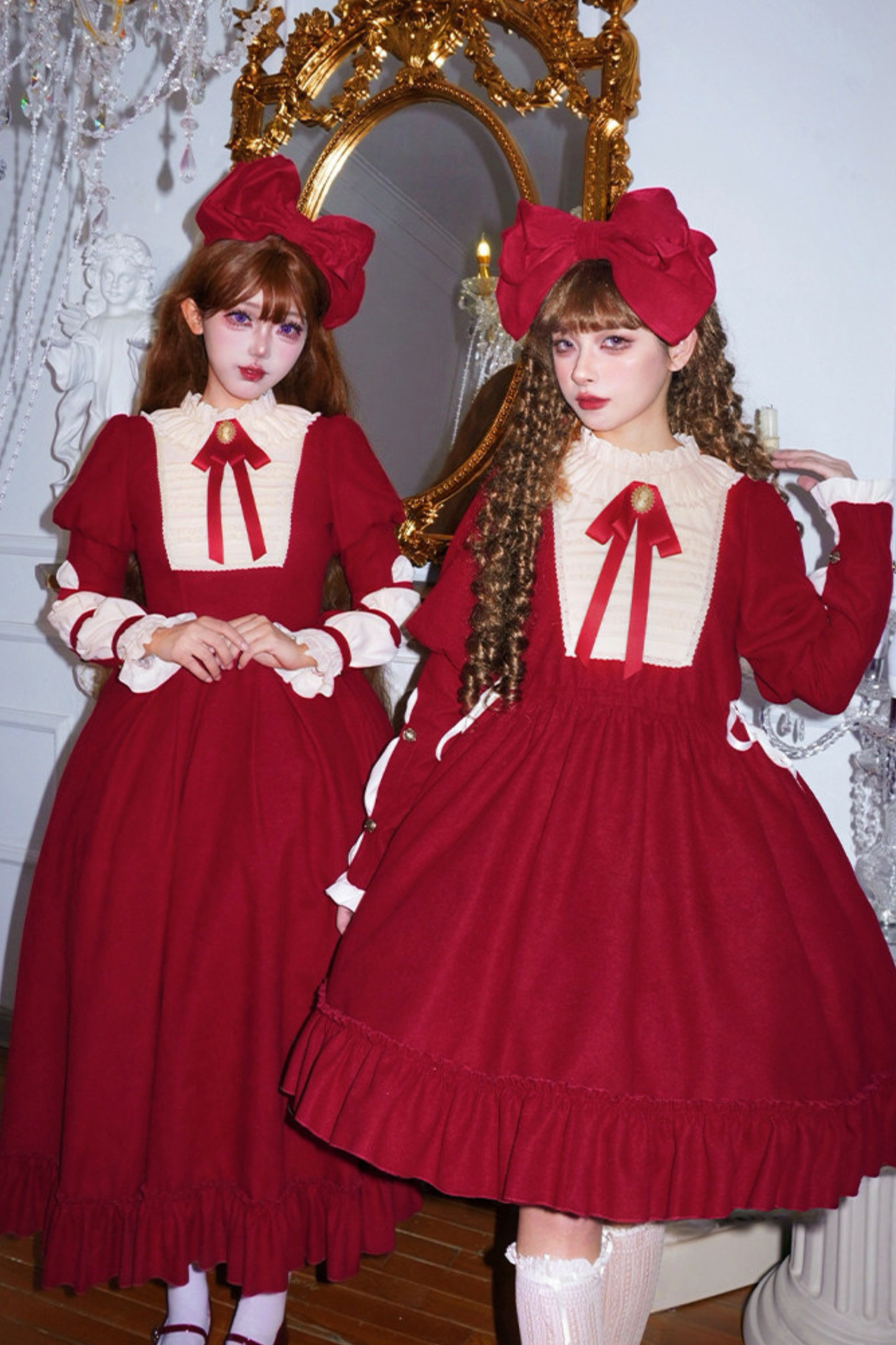 Lace Ruffle Lolita Dress + Bow