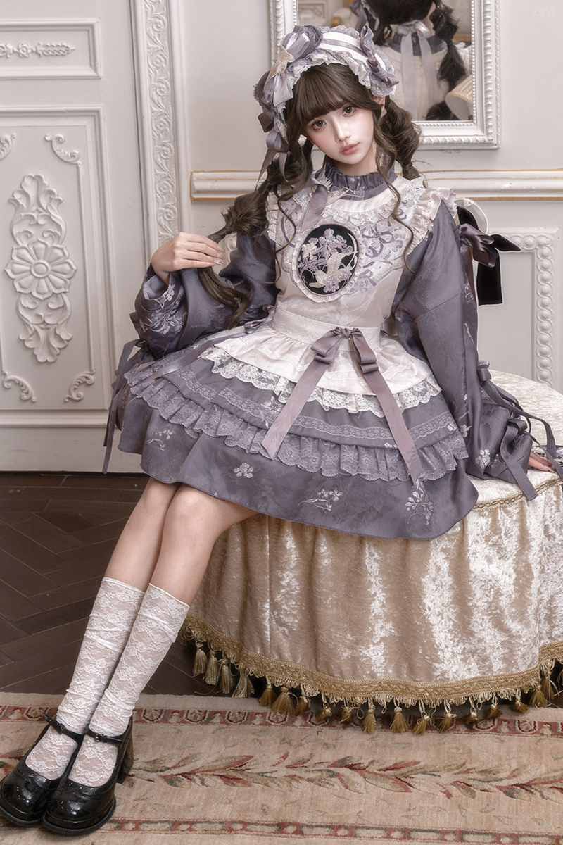 Chinese-style Ruffle Dress + Vest + Headband