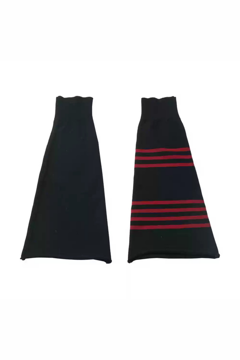 Chinese-style Illustration V Neck Knit Slim Sweater Design Shirt & Skirt Set