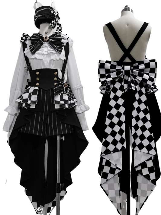 Rabbit Theatre Block Plaid Lolita Shirt Pants Waistband All Set [pre-order]