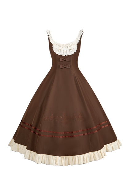 Twin Ruffle Doll Jumperskirt + Top + Ribbon + Hat