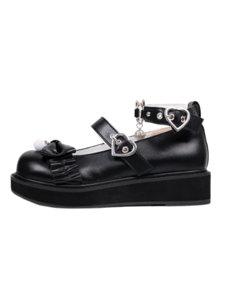 Nya Kokoro Lolita Retro Soft Girl Round Toe Shoes