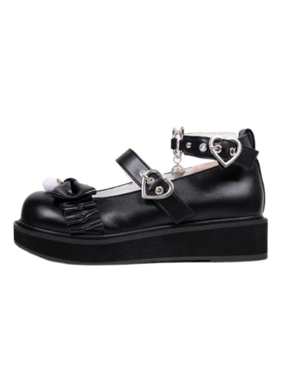Nya Kokoro Lolita Retro Soft Girl Round Toe Shoes