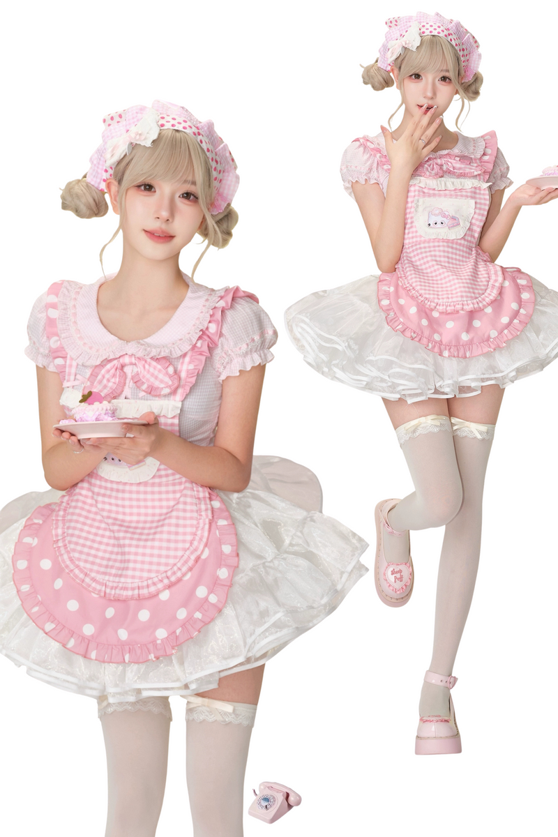 Sweet Dream Shift Top + Ribbon Maid Apron + Skirt