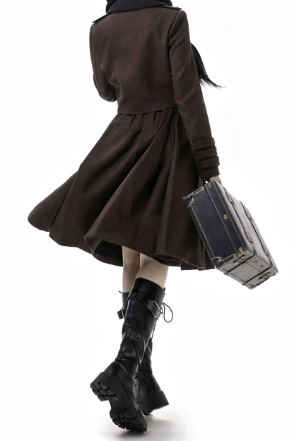 Russian Retro College Jacket + Shirt + Girdle + Bow Tie + Skirt