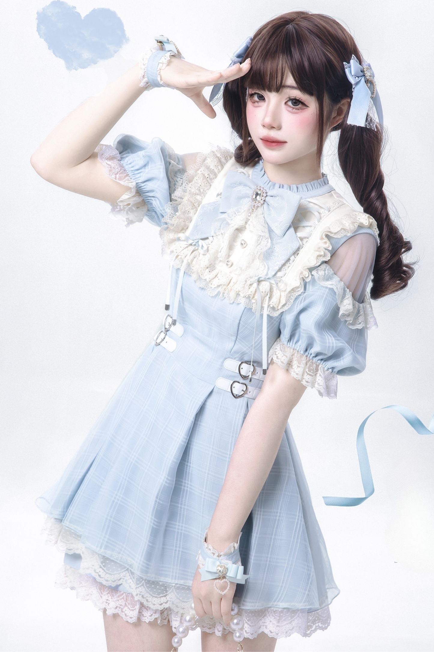 [pre-order] Sweet Girly Aqua Dress