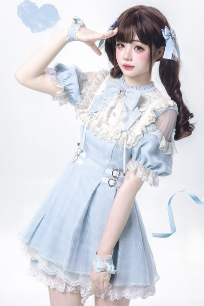 [pre-order] Sweet Girly Aqua Dress