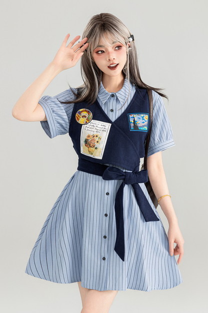 Preppy Dress + Striped Shirt Dress