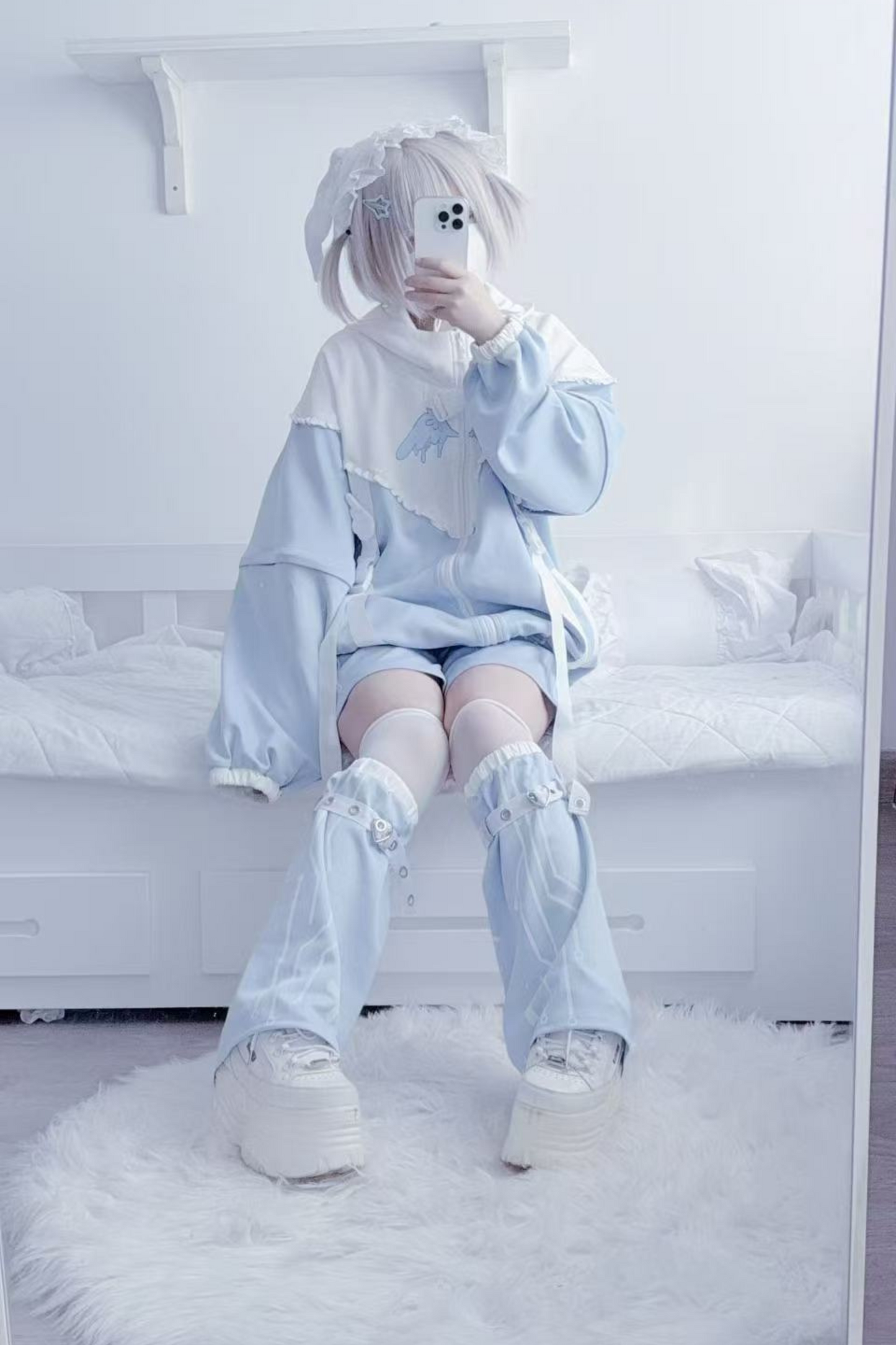 Aqua Angelic Subculture Hoodie Jacket + Pants + Leg Cover