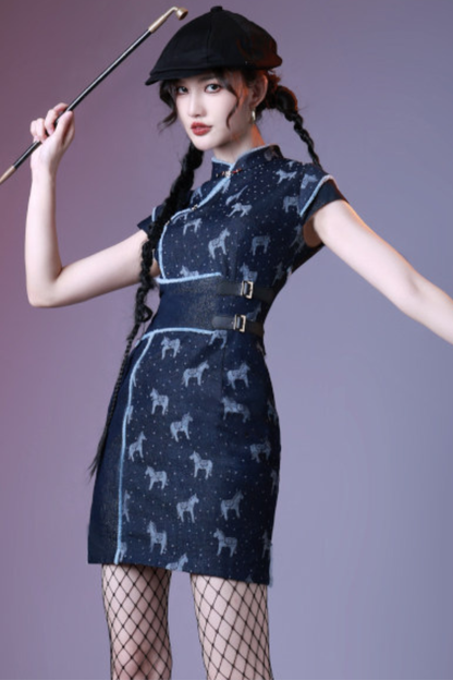 Street Punk Denim Dress