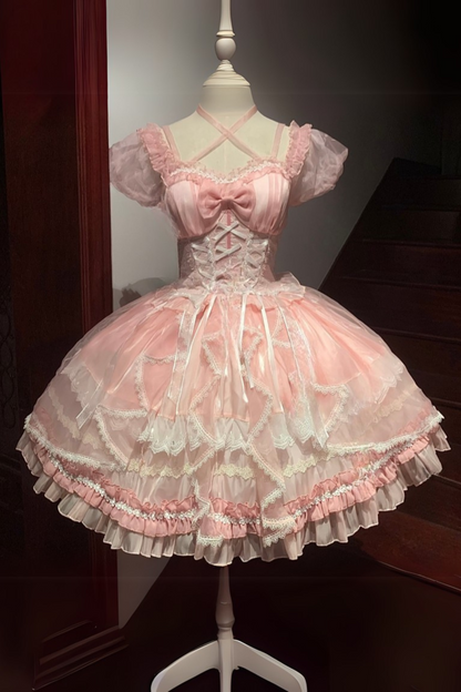 Fantasy Lace Up Design Princess Lolita Dress