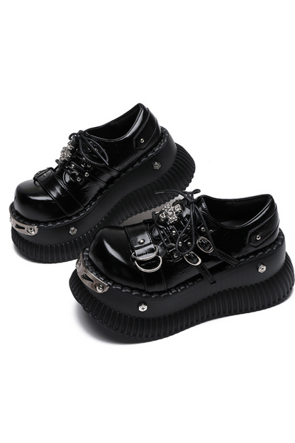 Mode Silver Design Platform Shoes