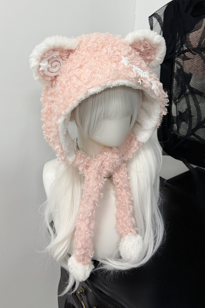 Snow Bear Fur Hat