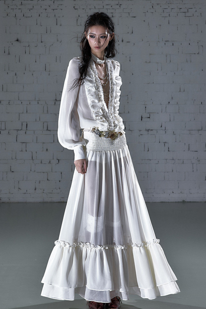 Modern Chiffon Y2k Long Dress