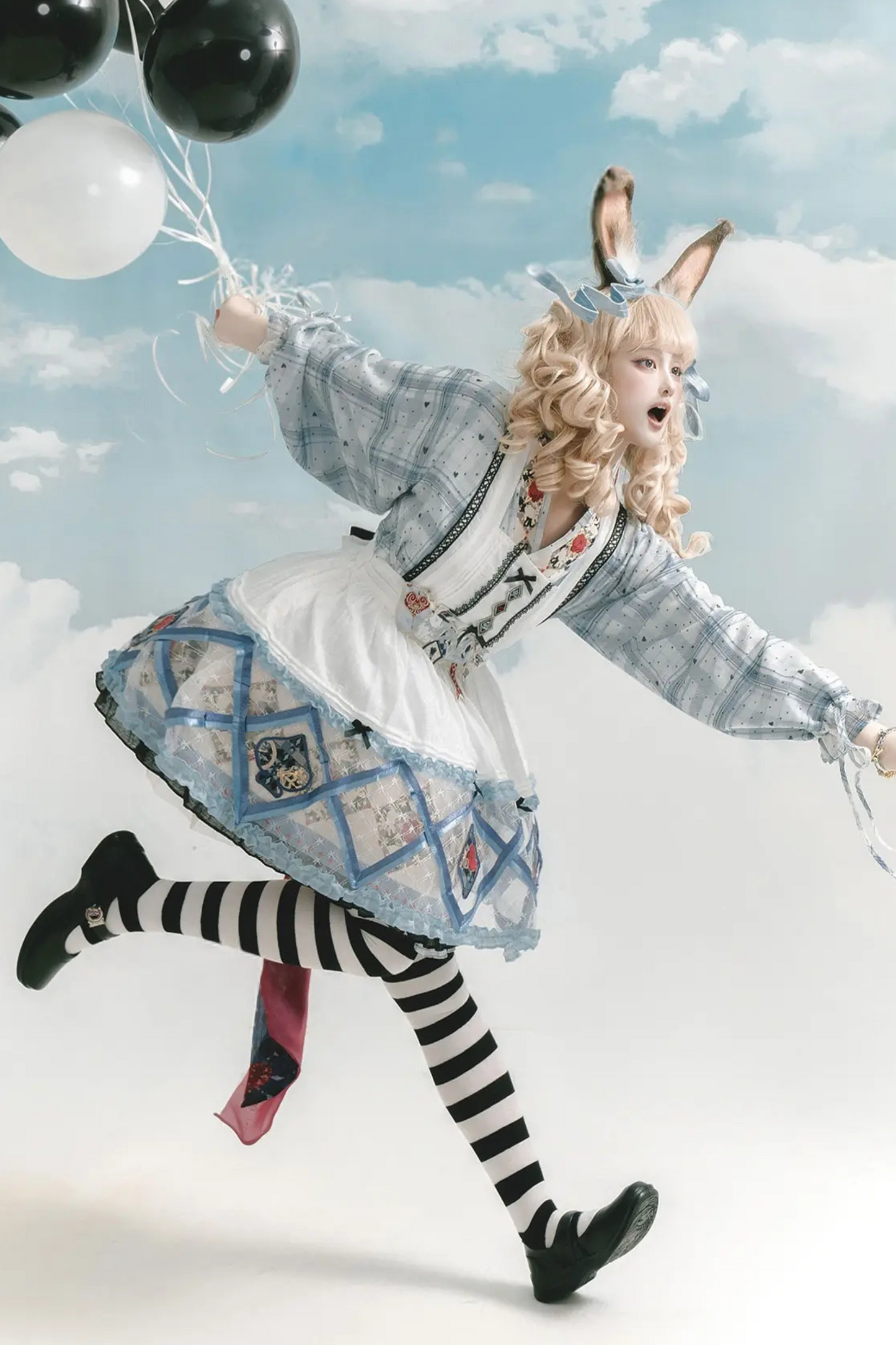 Alice in Wonderland Lolita Dress + Apron + Accessories