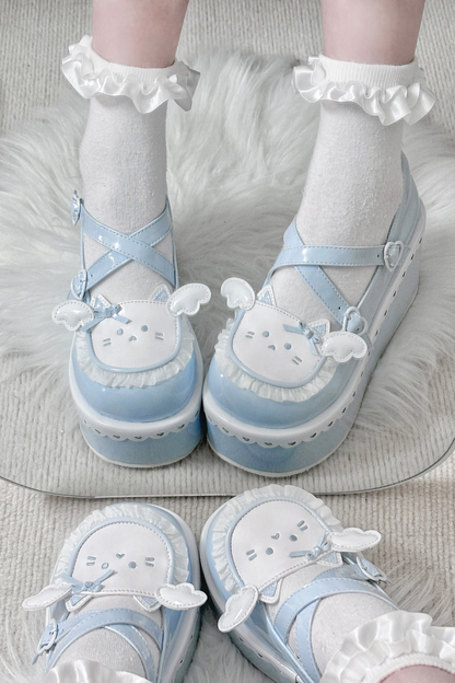 Meow Fray Animal Platform Shoes