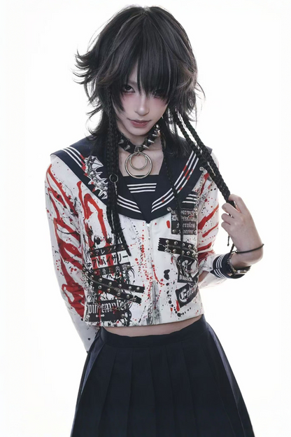 Subculture School Sailor Punk Top + Pleated Skirt
