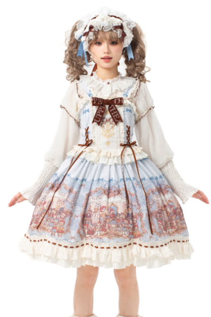 Retro Antique Lolita Jumper Skirt